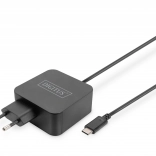 Ładowarka sieciowa USB‑C PD 3.0 65 W z zintegrowanym kablem 1,2 m, czarna