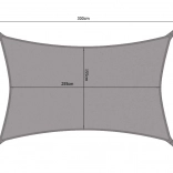 Wodoodporna ogrodowa płachta cieniująca 3 × 2 m prostokąt szara