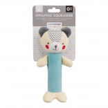 Petit Collage piszcząca grzechotka miś z organicznej bawełny