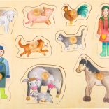 Drewniane puzzle Życie na farmie small foot
