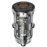 Ładowarka samochodowa 30W 1xUSB + 1xUSB‑C Szybkie ładowanie