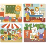 Vilac drewniane puzzle Zawody 4 w 1