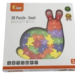 3D puzzle Ślimak z alfabetem
