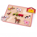Puzzle wkładane Gospodarstwo rolne Bigjigs Toys
