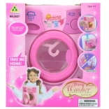 Dziecięca pralka na wodę na baterie, różowa