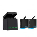 Trzyslotowa ładowarka Telesin z 2 akumulatorami do GoPro Hero 8