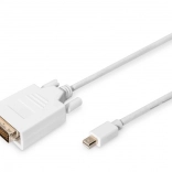 Biały kabel Mini DisplayPort na DVI‑D, 2 m