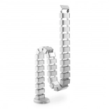 Elastyczna spirala kablowa z podstawą 1,3 m, srebrna