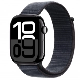 Apple Watch Series 10 GPS, aluminiowa koperta 46 mm w kolorze onyksu z atramentowym sportowym paskiem