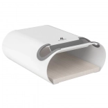 Uchwyt ścienny na rower z półką MACLEAN, max. 25 kg, biały