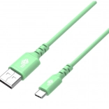 Silikonowy kabel USB–USB‑C 1 m, zielony, szybkie ładowanie