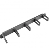 Organizer kabli do szafy rack 19" 1U, typ B, czarny
