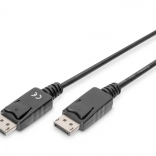 Przewód łączący DisplayPort z 1080p 60Hz FHD, zatrzaskowy typ DP/DP M/M, czarny 3 m