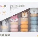 PolarB drewniana edukacyjna układanka ze zwierzątkami Montessori