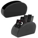 Organizer na piloty z 5 przegródkami czarna ekoskóra