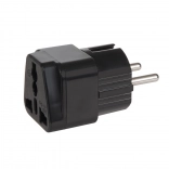 Adapter gniazdka UK do wtyczki EU uniwersalny czarny