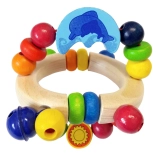 Drewniana grzechotka z delfinem