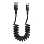 Sprężynowy kabel USB–USB‑C Mcdodo Omega 1,8 m czarny