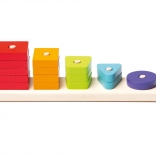 CUBIKA sortowanie kształtów – drewniana układanka, 16 elementów