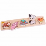 Bigjigs Baby drewniane puzzle farma