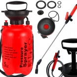 Ręczny ogrodowy opryskiwacz ciśnieniowy 5 l z długą lancą i paskiem na ramię