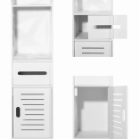 Biała szafka łazienkowa 80 cm z półkami