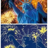 Dino świecące puzzle żarząca Statua Wolności 1000 elementów