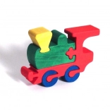 Fauna drewniane wkładane puzzle lokomotywa