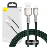 Kabel USB Lightning BASEUS Cafule 1 m, 2,4 A – zielony