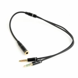 Adapter audio 4‑pin na 2× 3,5 mm minijack, 0,2 m