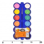 Farby wodne z pędzelkiem 12 szt.