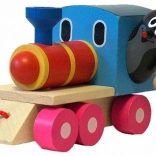 Drewniana ciuchcia z Krecikiem