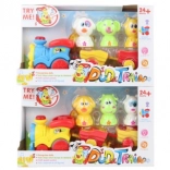 Zabawny pociąg ze zwierzątkami na baterie