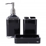 Zestaw łazienkowy 3 szt. BERRETTI, czarny + chrom