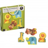 Petit Collage Pierwsze Puzzle Młode Zwierzęta Safari