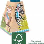 Drewniana wieża do nakładania Jungle small foot