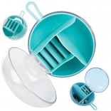 Podróżna okrągła szkatułka na biżuterię z przegródkami