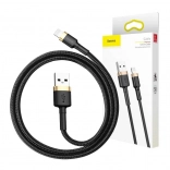 Baseus Cafule kabel do ładowania i transmisji danych USB–Lightning 3 m 2.4A czarno‑złoty