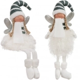 Siedząca świąteczna wróżka z lśniącymi skrzydłami RUHHY 55 cm