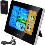 Bezprzewodowa stacja meteorologiczna IZOXIS z kolorowym wyświetlaczem LCD