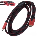 Kabel HDMI 2.0 4K 3D, 3 m, pozłacane złącza, w oplocie
