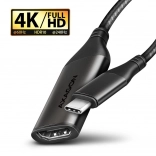 Adapter USB-C na HDMI 4K/60Hz aluminiowy, 25 cm kabel