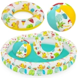 Nadmuchiwany dziecięcy basen 3w1 z kołem i piłką BESTWAY 122 cm