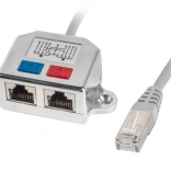 Lanberg rozdzielacz LAN RJ-45 1× wtyk na 2× gniazda FTP
