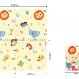 Miękkie piankowe bloki ze zwierzątkami 60 × 60 cm, zestaw 4 szt.