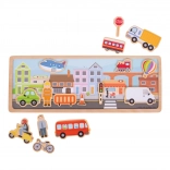 Magnetyczne puzzle miasto Bigjigs Toys