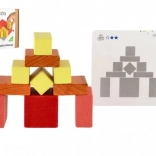 2w1 Drewniana konstrukcja i łamigłówka dla dzieci