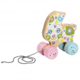 Drewniany królik na sznurku Cubika