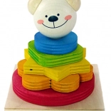 Nakładane kolorowe kształty – miś Timi