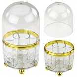 Organizer na kosmetyki z obrotową podstawą i przezroczystą pokrywą